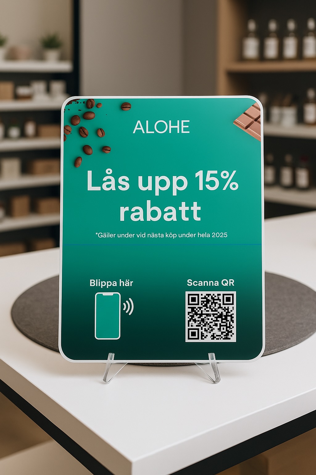 Premium skylt för kundinteraktion